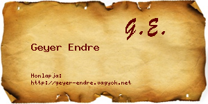 Geyer Endre névjegykártya