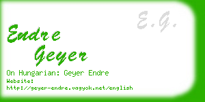 endre geyer business card